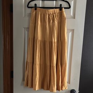Boho Mustard Maxi Skirt